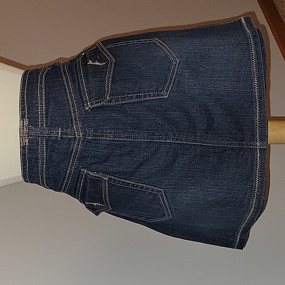 Daisy Fuentes blue jean denim mini skirt womens size 8 gently loved - Picture 3 of 8